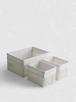 Pack de 3 cestas tejidas