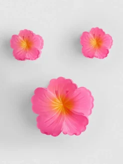 Pack de 3 clips para el pelo con flores
