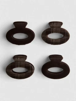 Pack de 4 clips para el pelo de terciopelo
