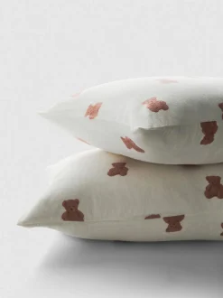 Pack de 2 fundas de almohada con ositos de peluche