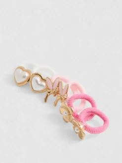 Pack de 6 gomas de pelo con colgantes