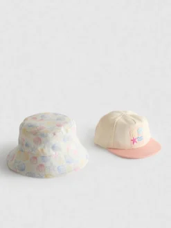 Pack de 2 gorros para bebé con detalles marinos