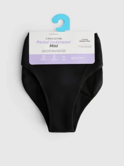 Pack de 3 minibraguitas menstruales de algodón