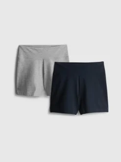 Pack de 2 pantalones cortos de ciclista de algodón