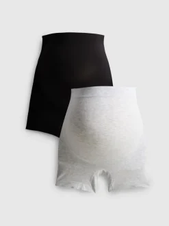 Pack de 2 pantalones cortos premamá sin costuras