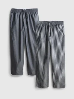 Pack de 2 pantalones de pijama de popelina