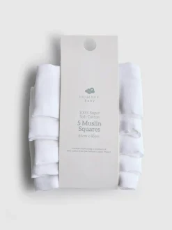 Pack de 5 paños de muselina de algodón