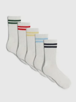 Pack de 5 pares de calcetines altos a rayas