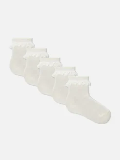 Pack de 5 pares de calcetines con ribete de volantes