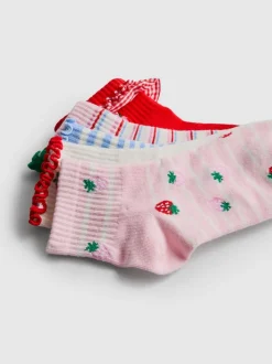 Pack de 5 pares de calcetines con estampado de frutas