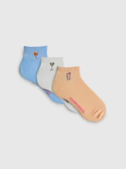 Pack de 3 pares de calcetines con cócteles