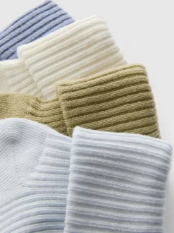 Pack de 4 pares de calcetines de canalé para bebé