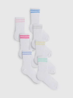 Pack de 7 pares de calcetines deportivos de canalé