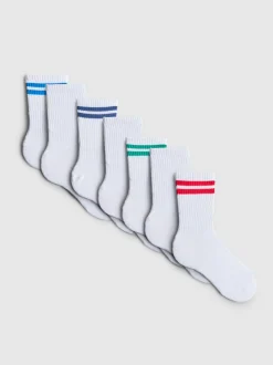 Pack de 7 pares de calcetines deportivos de canalé