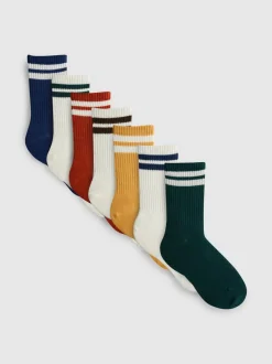 Pack de 7 pares de calcetines deportivos de canalé