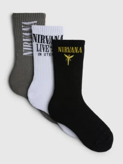 Pack de 3 pares de calcetines de canalé de Nirvana