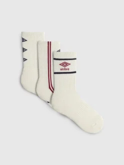 Pack de 3 pares de calcetines de algodón de Umbro