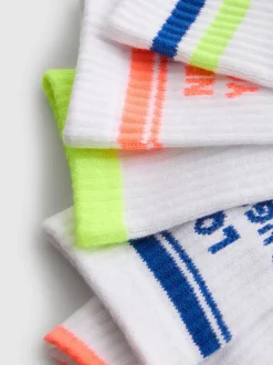 Pack de 5 pares de calcetines tobilleros en neón
