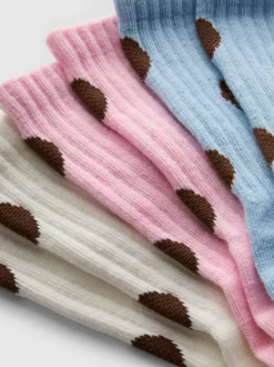 Pack de 3 pares de calcetines tobilleros con lunares