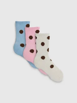 Pack de 3 pares de calcetines tobilleros con lunares
