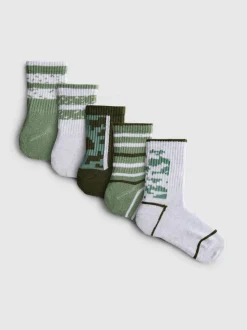 Pack de 5 pares de calcetines tobilleros de camuflaje