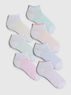 Pack de 7 pares de calcetines tobilleros multicolor
