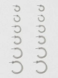 Pack de 6 pares de pendientes de aro