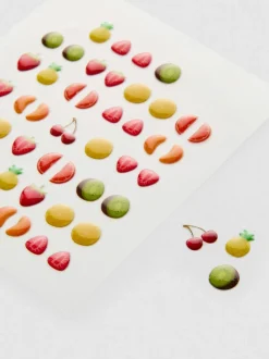 Pack de 52 pegatinas de frutas para uñas de PS…