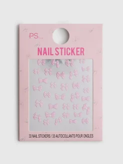 Pack de 33 pegatinas de lazos para las uñas de PS...