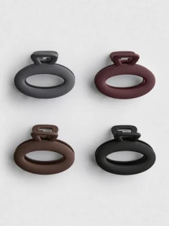 Pack de 4 pinzas ovaladas para el cabello