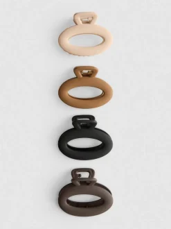 Pack de 4 pinzas ovaladas para el cabello