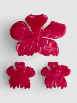 Pack de 3 pinzas para el pelo con flores