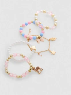 Pack de 5 pulseras con colgantes de hadas