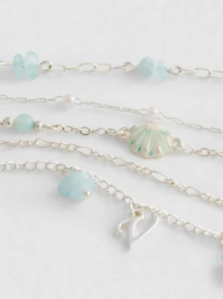 Pack de 5 pulseras de la amistad con conchas