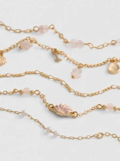 Pack de 5 pulseras de la amistad con conchas