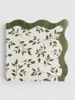 Pack de 24 servilletas de papel con hojas