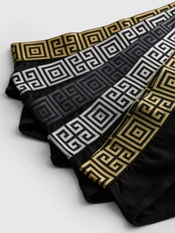 Pack de 5 slips con cintura geométrica