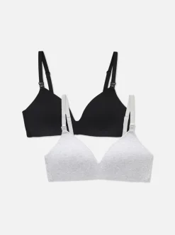 Pack de 2 sujetadores de lactancia de algodón