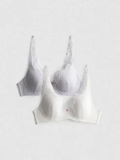 Pack de 2 sujetadores escotados, copas A-E