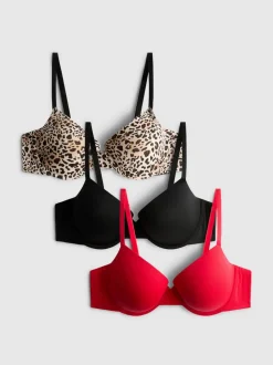 Pack de 3 sujetadores estampados, copas A-E