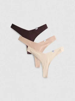 Pack de 3 tangas acanalados Miami de algodón