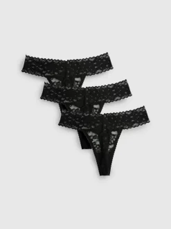 Pack de 3 tangas bandeau de encaje