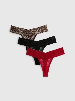 Pack de 3 tangas bandeau de encaje