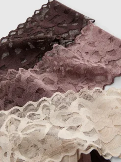 Pack de 3 tangas bandeau en tonos neutros