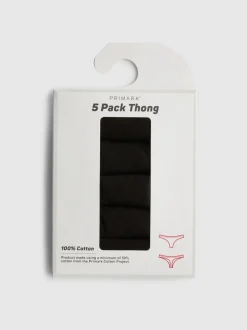 Pack de 5 tangas de algodón puro