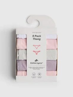 Pack de 5 tangas de con alto porcentaje de algodón