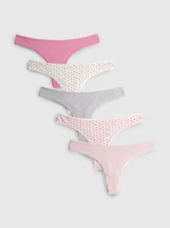 Pack de 5 tangas de con alto porcentaje de algodón