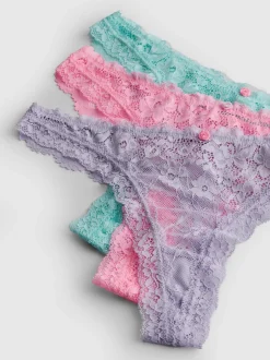 Pack de 3 tangas de encaje