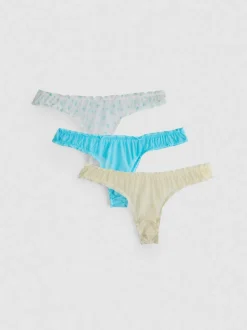 Pack de 3 tangas de malla con volantes