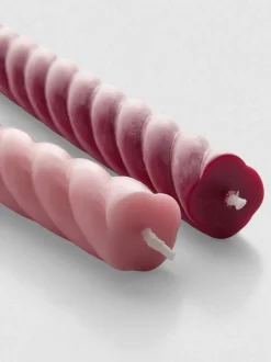 Pack de 2 velas en espiral para candelabro